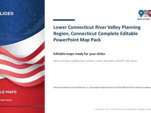 Lower Connecticut River Valley Planning Region, Connecticut Editable Map Pack