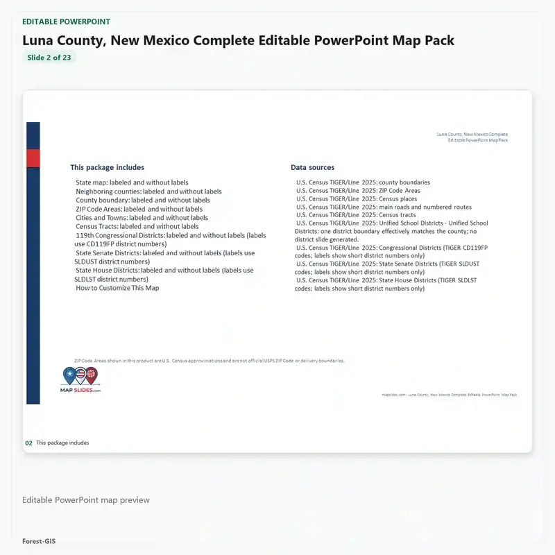 Luna County, New Mexico Editable Map Pack - Image 3