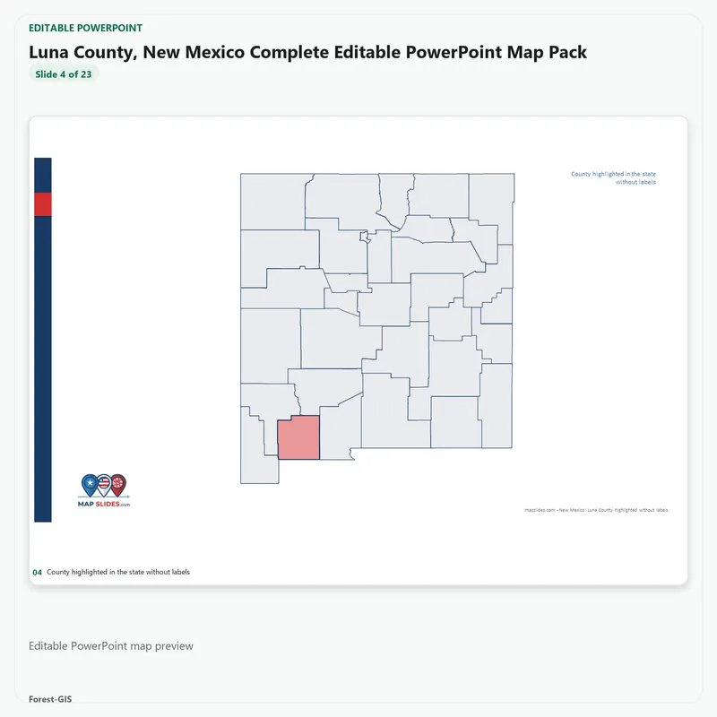 Luna County, New Mexico Editable Map Pack - Image 4