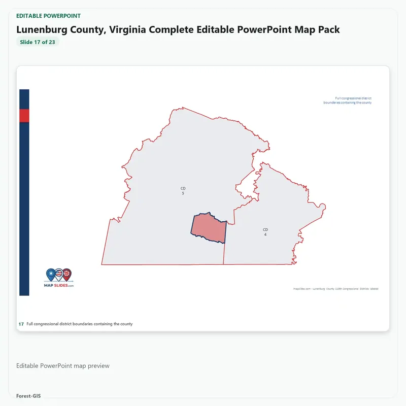 Lunenburg County, Virginia Editable Map Pack - Image 5