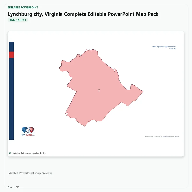 Lynchburg city, Virginia Editable Map Pack - Image 5