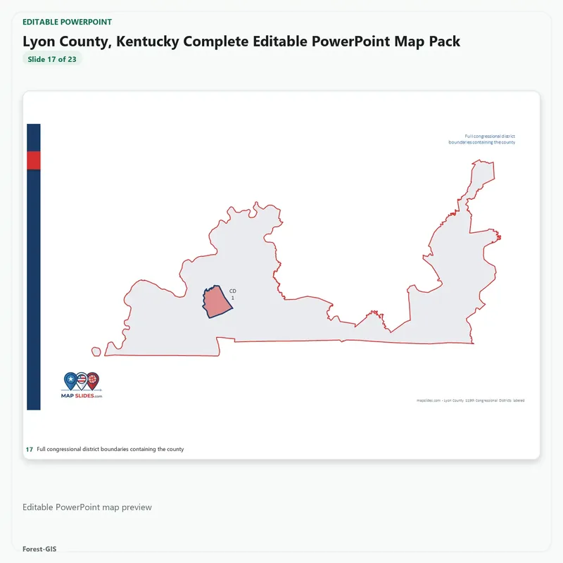 Lyon County, Kentucky Editable Map Pack - Image 5