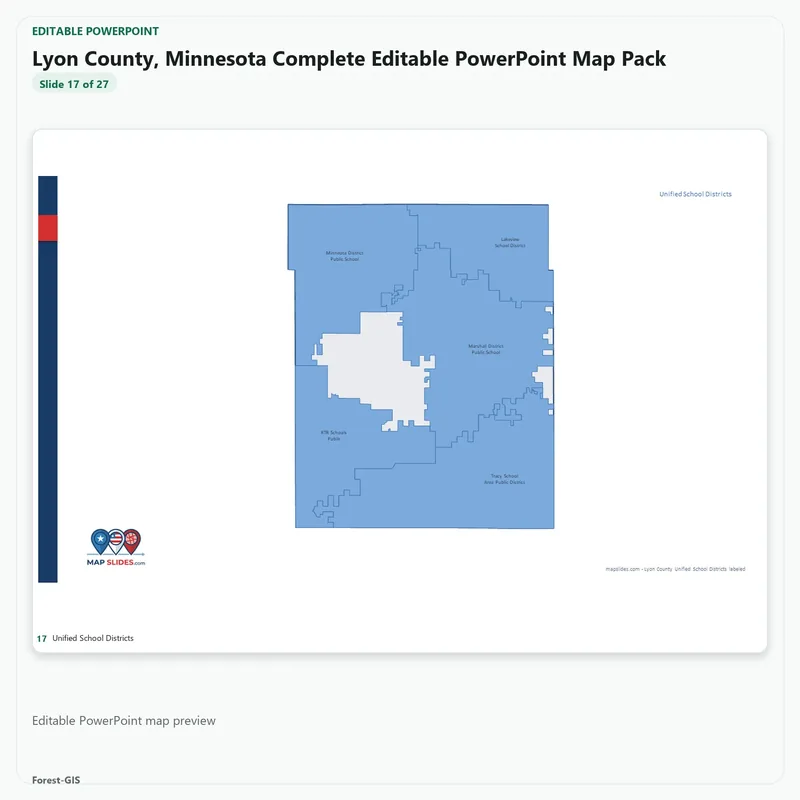 Lyon County, Minnesota Editable Map Pack - Image 5