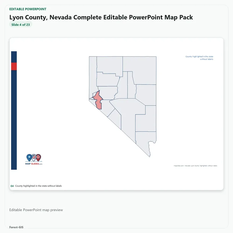 Lyon County, Nevada Editable Map Pack - Image 4