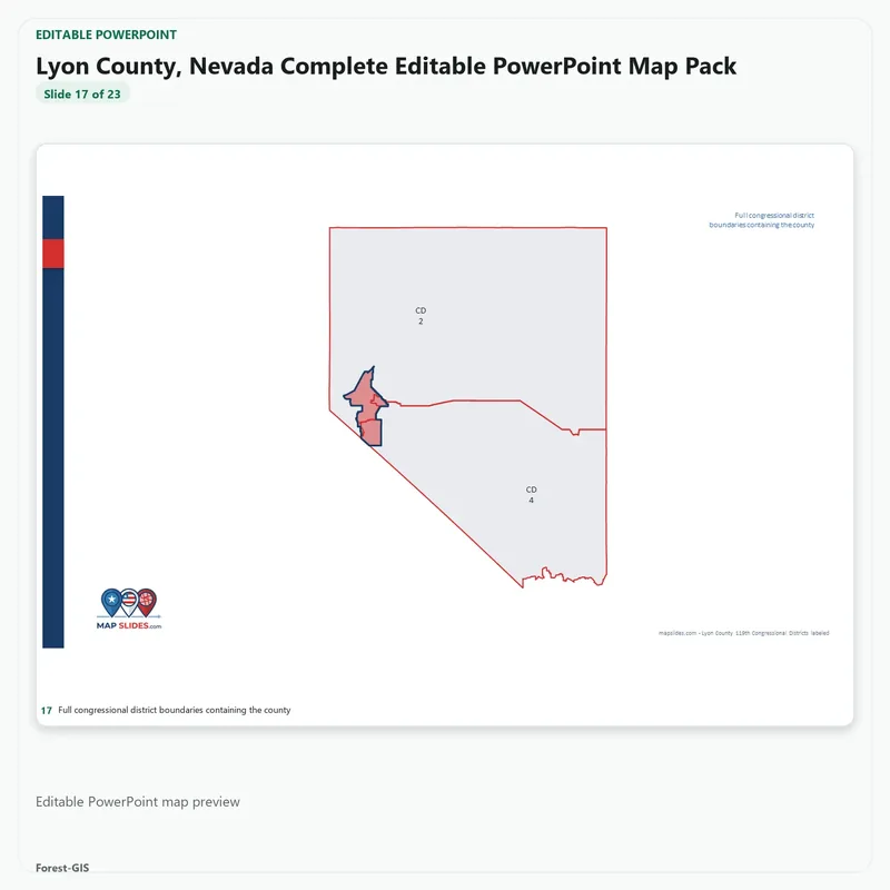Lyon County, Nevada Editable Map Pack - Image 5