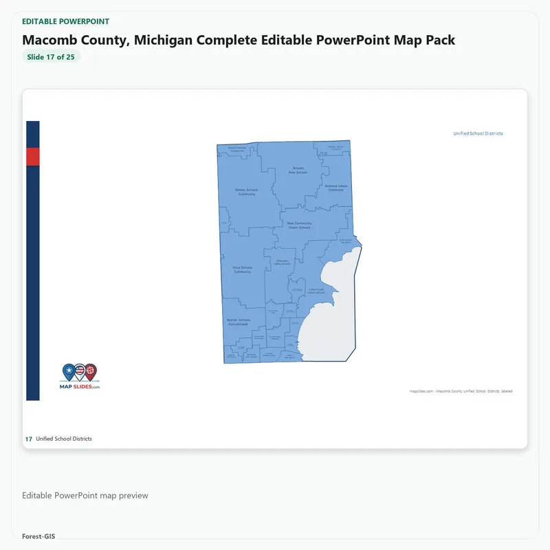 Macomb County, Michigan Editable Map Pack - Image 5