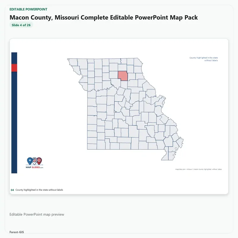 Macon County, Missouri Editable Map Pack - Image 4