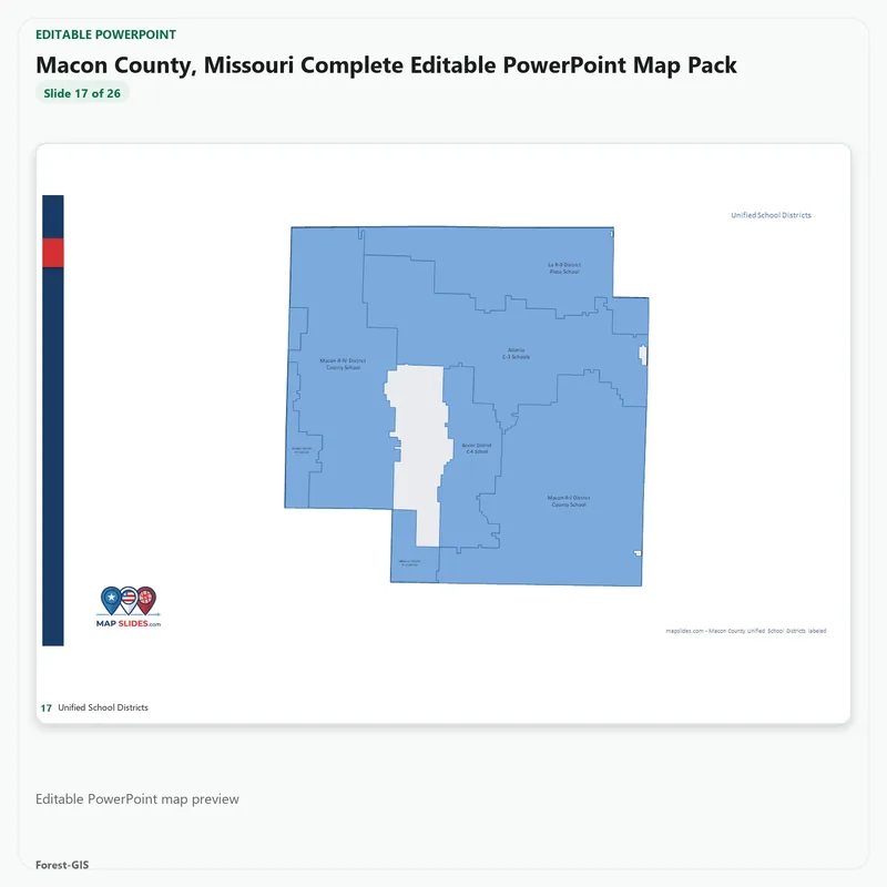 Macon County, Missouri Editable Map Pack - Image 5