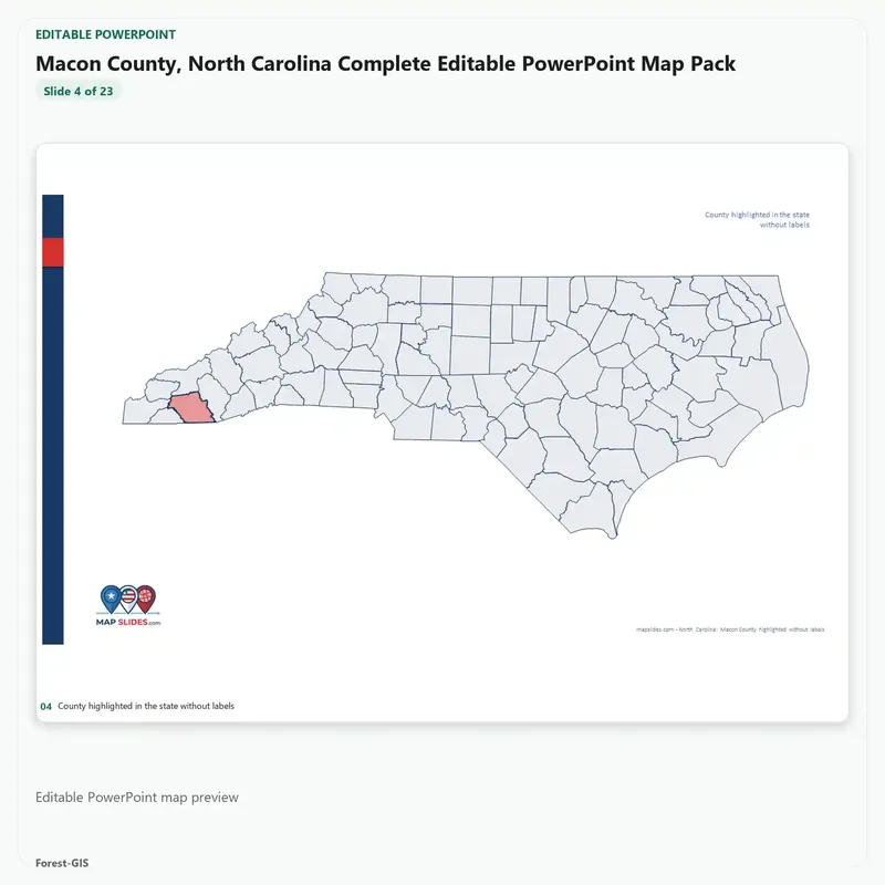 Macon County, North Carolina Editable Map Pack - Image 4
