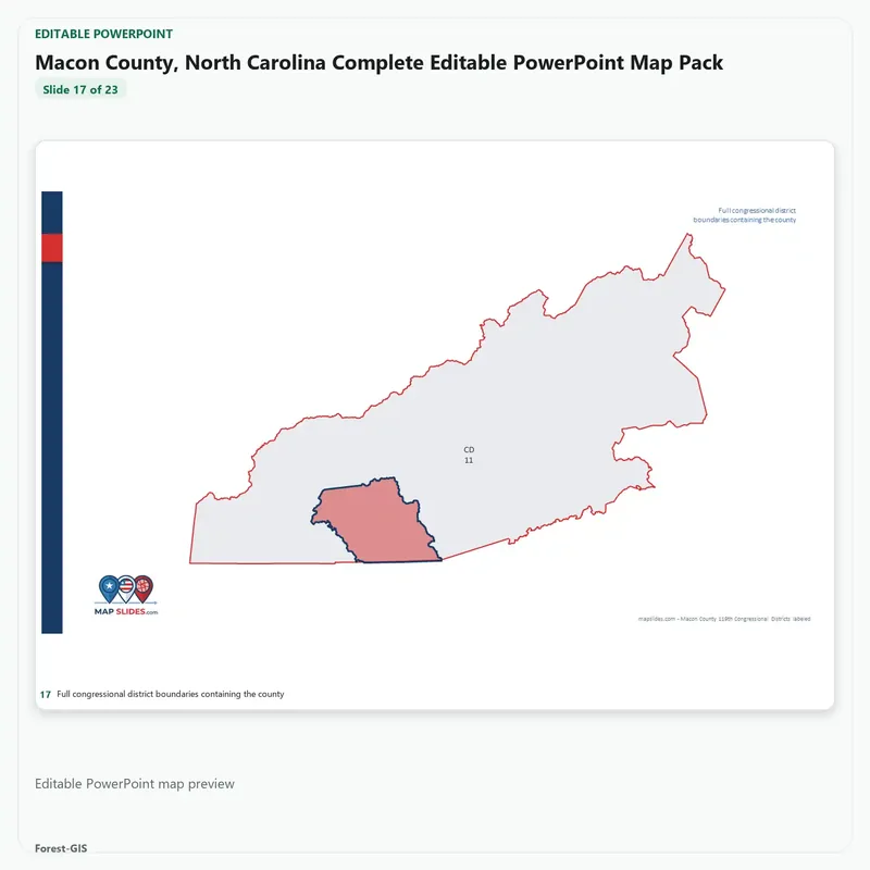 Macon County, North Carolina Editable Map Pack - Image 5
