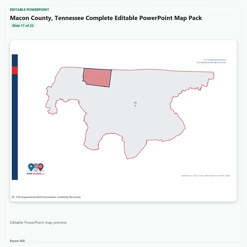 Macon County, Tennessee Editable Map Pack - Image 5