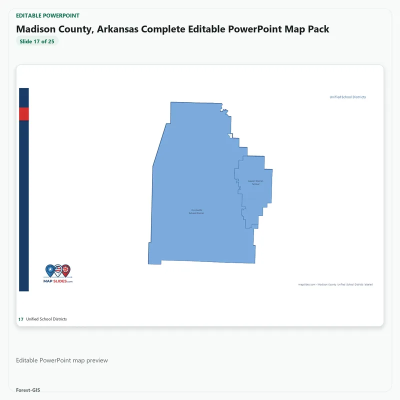 Madison County, Arkansas Editable Map Pack - Image 5