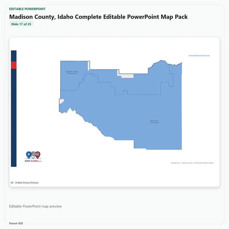 Madison County, Idaho Editable Map Pack - Image 5