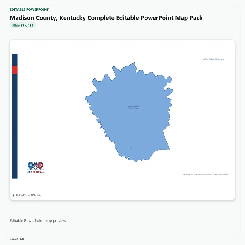 Madison County, Kentucky Editable Map Pack - Image 5