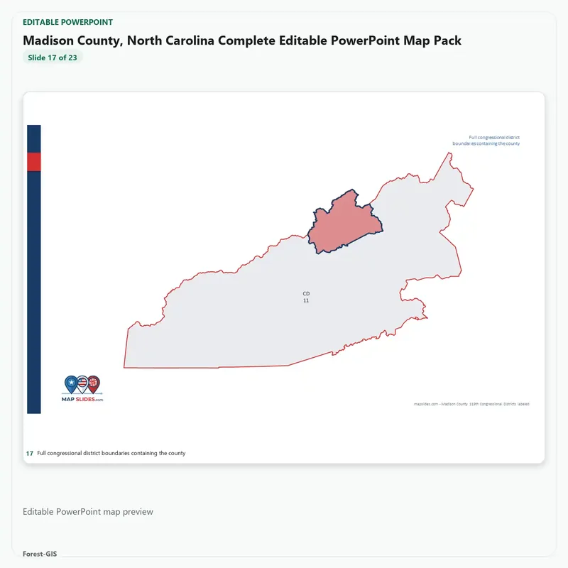 Madison County, North Carolina Editable Map Pack - Image 5