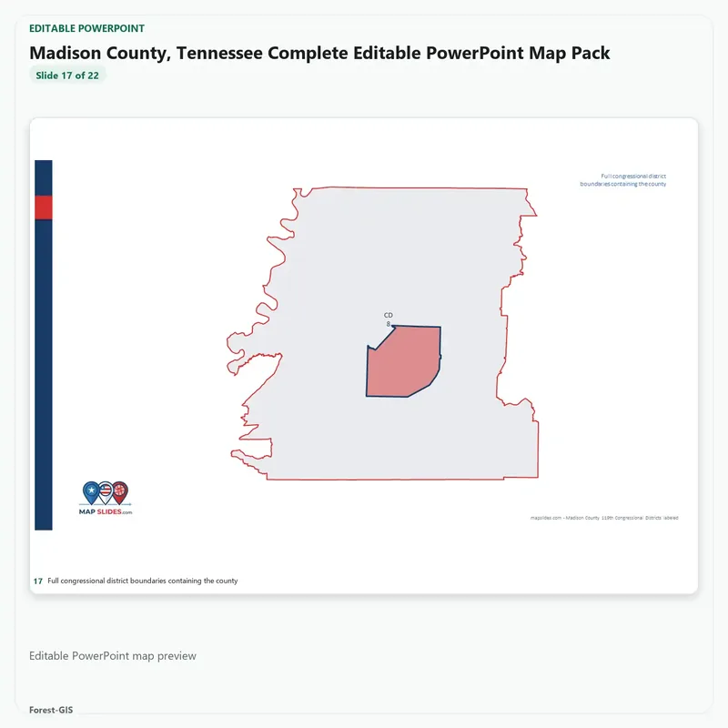 Madison County, Tennessee Editable Map Pack - Image 5
