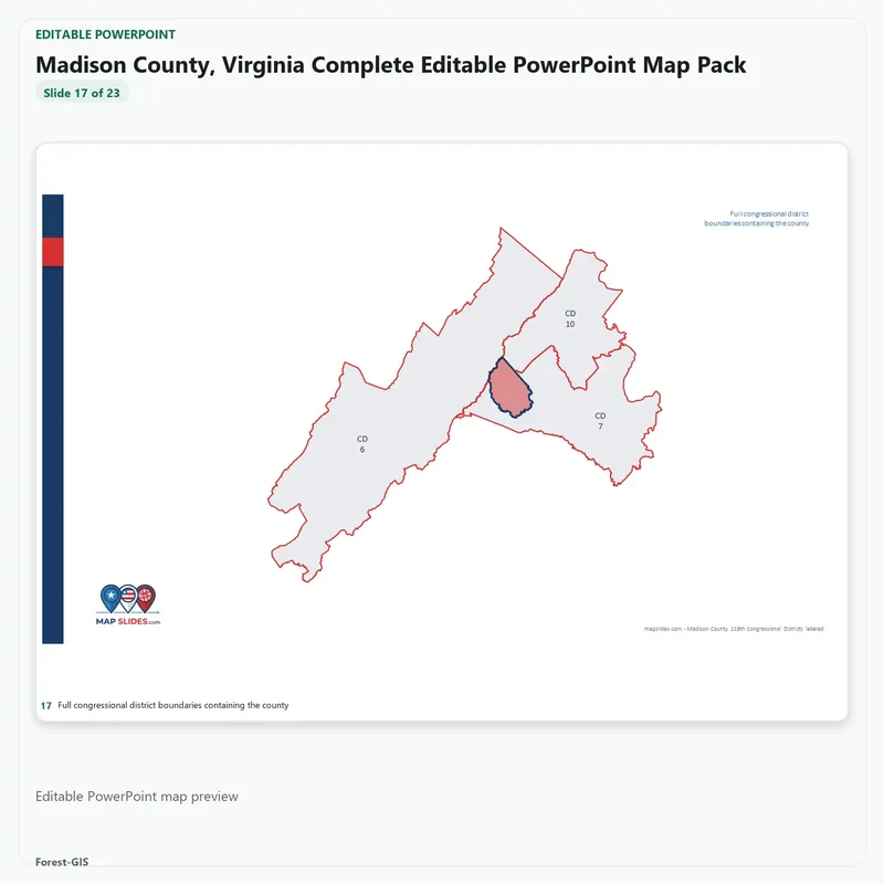 Madison County, Virginia Editable Map Pack - Image 5