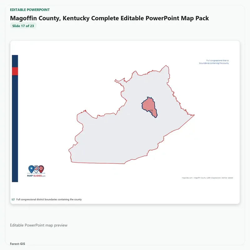 Magoffin County, Kentucky Editable Map Pack - Image 5