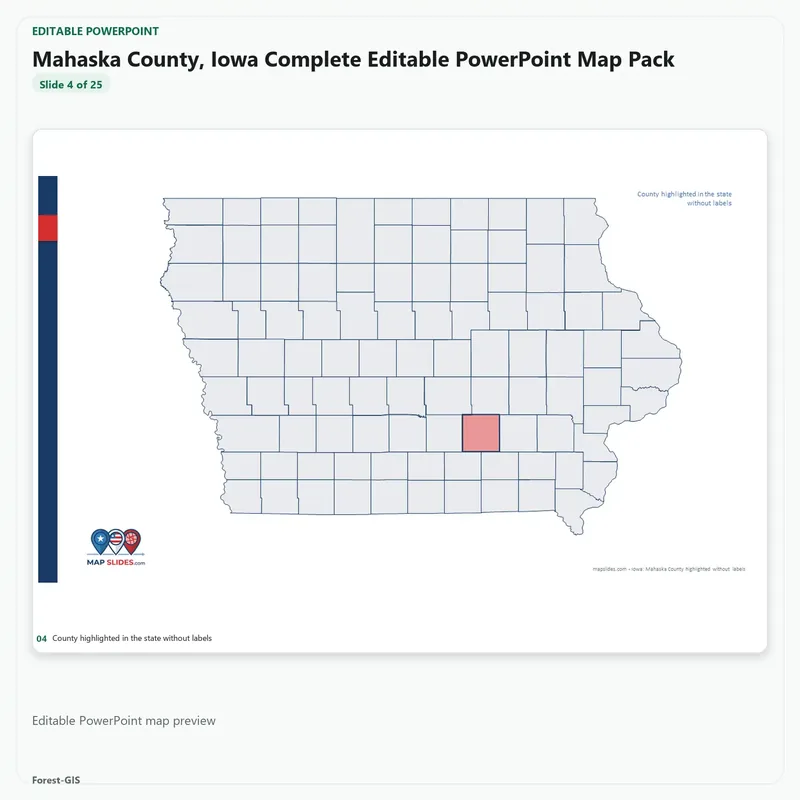 Mahaska County, Iowa Editable Map Pack - Image 4
