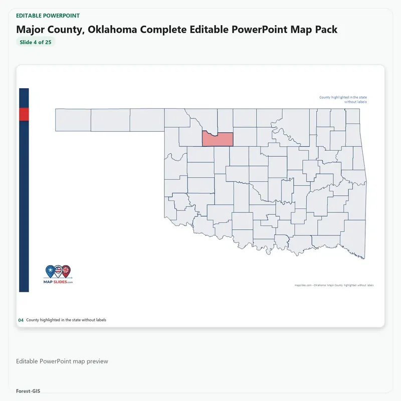 Major County, Oklahoma Editable Map Pack - Image 4