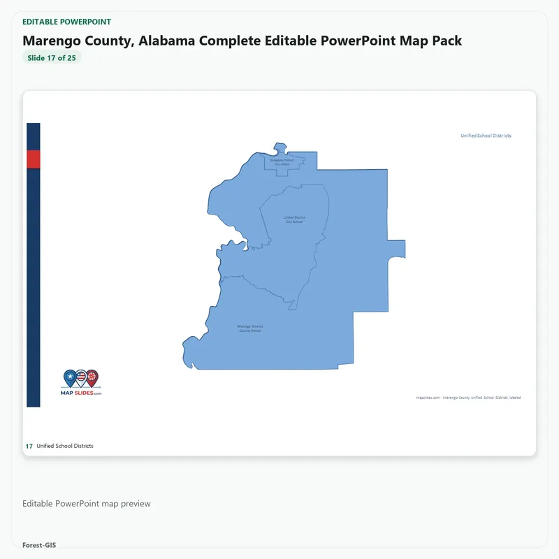 Marengo County, Alabama Editable Map Pack - Image 5
