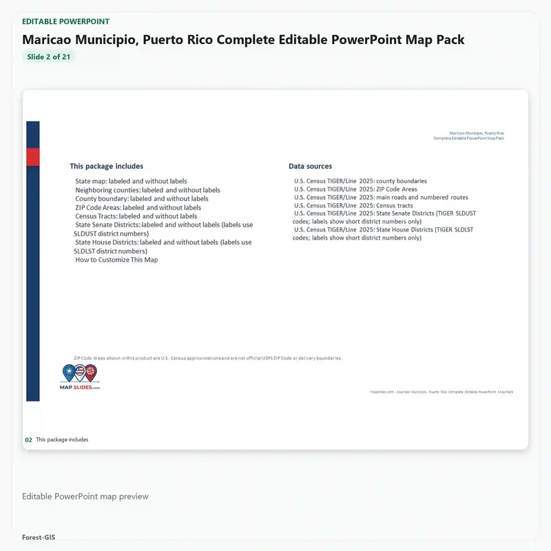 Maricao Municipio, Puerto Rico Editable Map Pack - Image 3