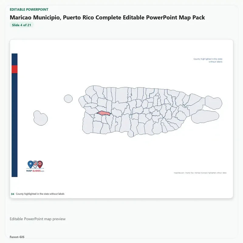 Maricao Municipio, Puerto Rico Editable Map Pack - Image 4