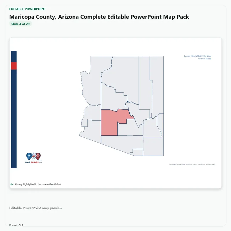Maricopa County, Arizona Editable Map Pack - Image 4
