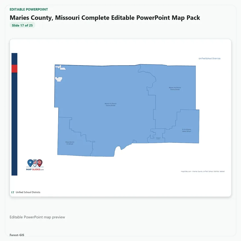 Maries County, Missouri Editable Map Pack - Image 5