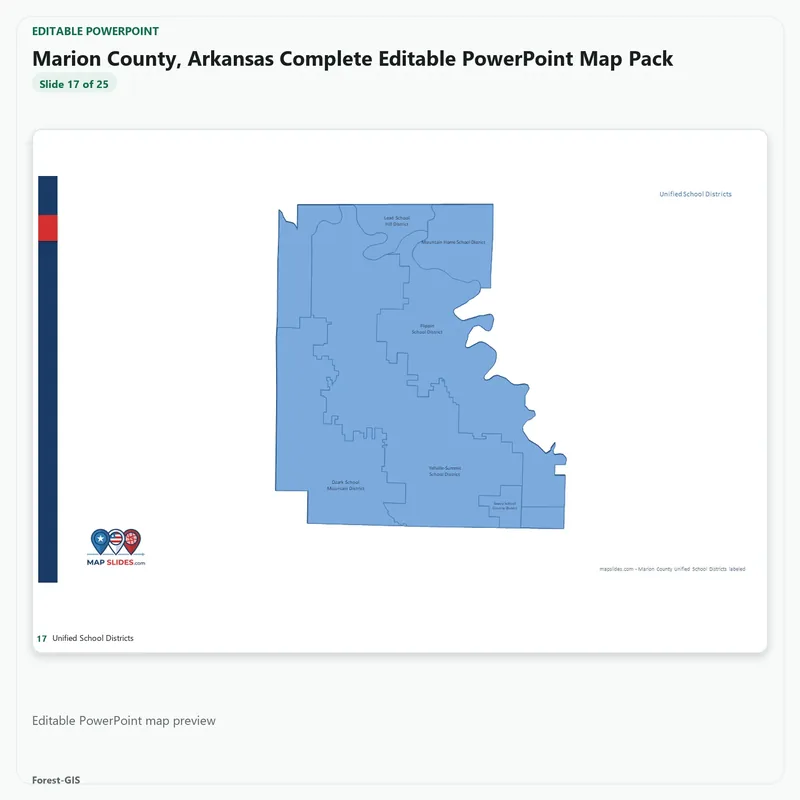 Marion County, Arkansas Editable Map Pack - Image 5