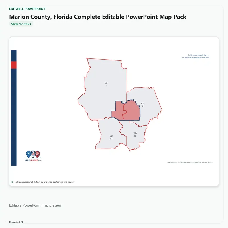 Marion County, Florida Editable Map Pack - Image 5