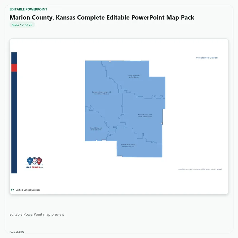 Marion County, Kansas Editable Map Pack - Image 5