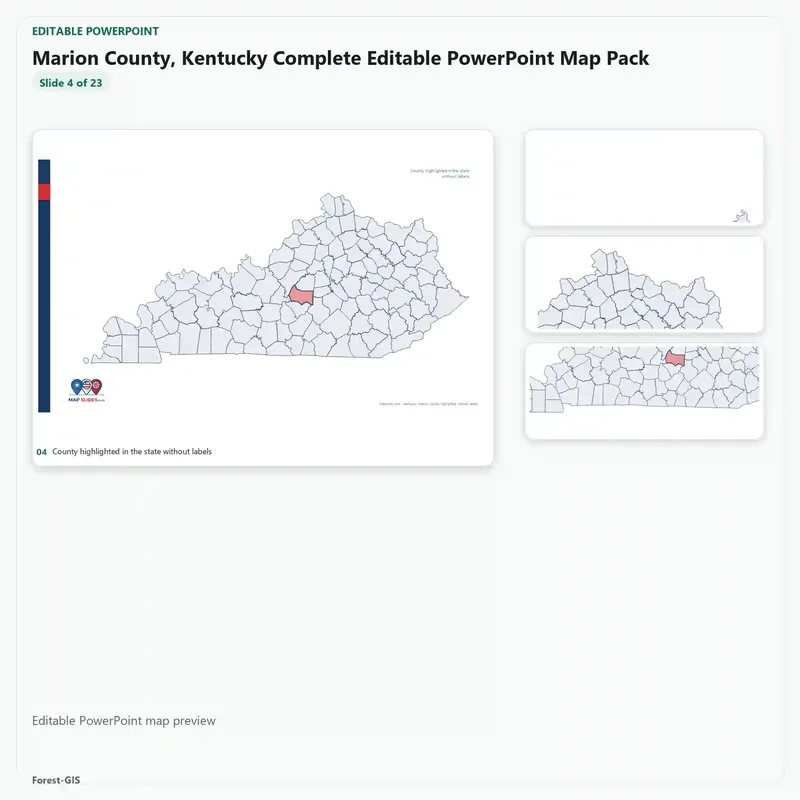 Marion County, Kentucky Editable Map Pack - Image 4