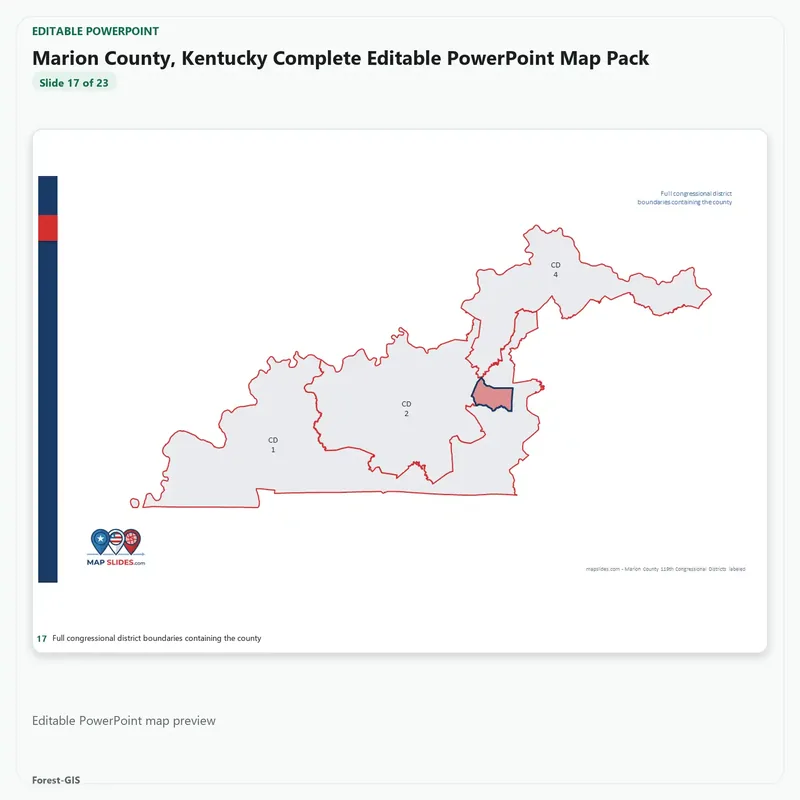 Marion County, Kentucky Editable Map Pack - Image 5