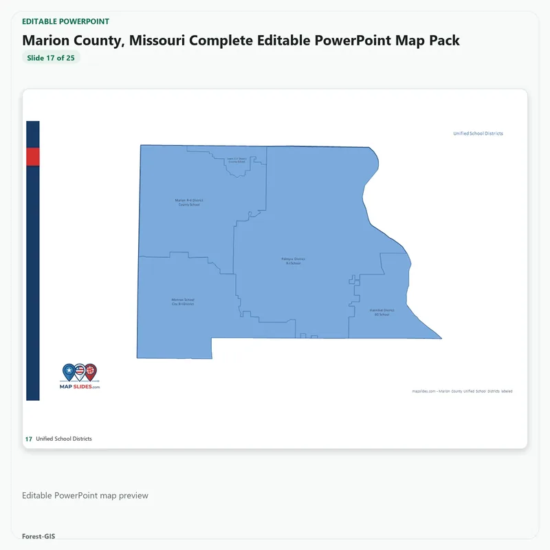 Marion County, Missouri Editable Map Pack - Image 5