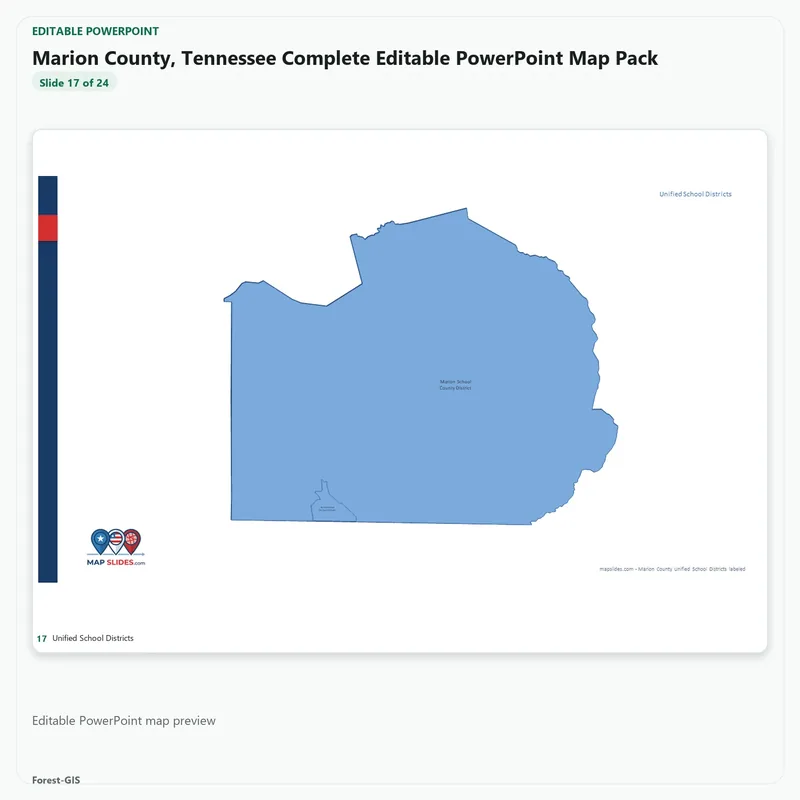 Marion County, Tennessee Editable Map Pack - Image 5