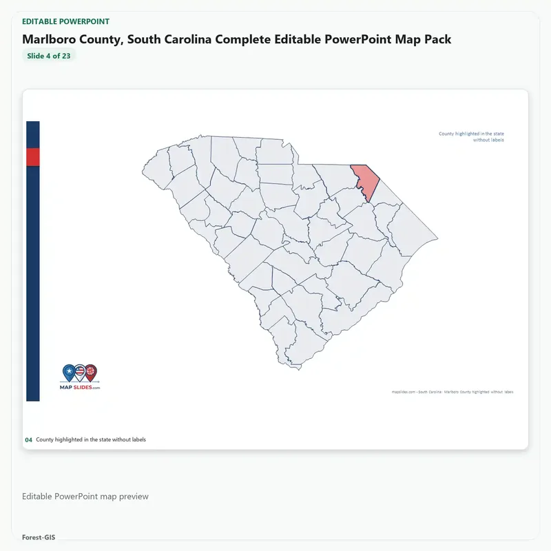 Marlboro County, South Carolina Editable Map Pack - Image 4