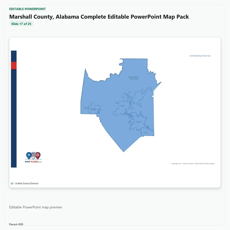 Marshall County, Alabama Editable Map Pack - Image 5