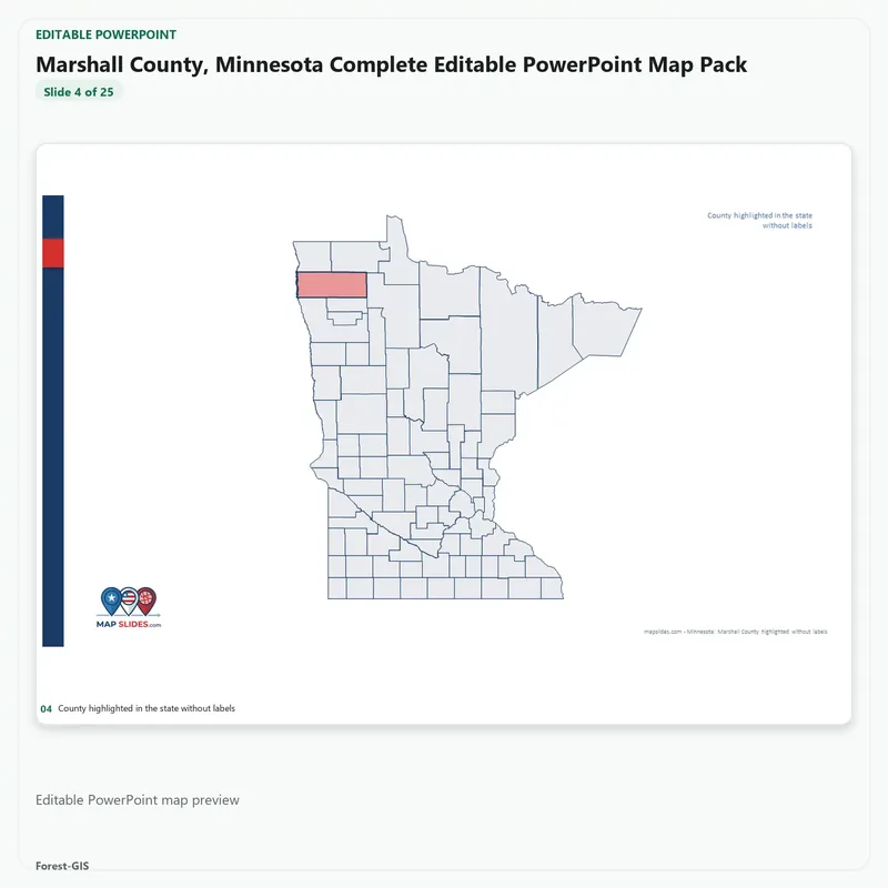 Marshall County, Minnesota Editable Map Pack - Image 4
