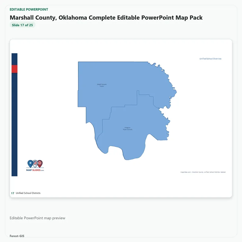 Marshall County, Oklahoma Editable Map Pack - Image 5