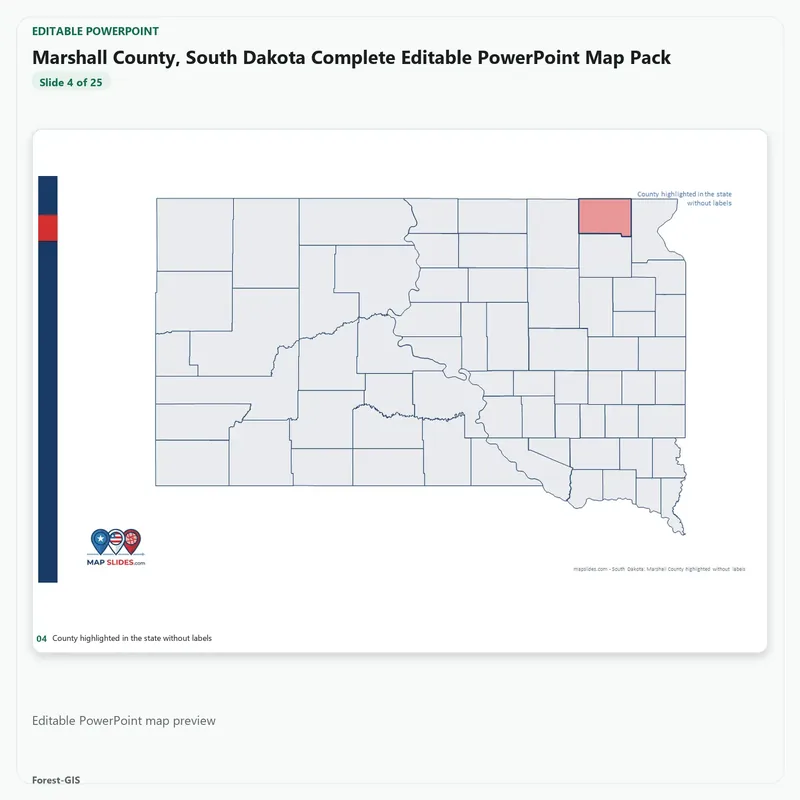 Marshall County, South Dakota Editable Map Pack - Image 4