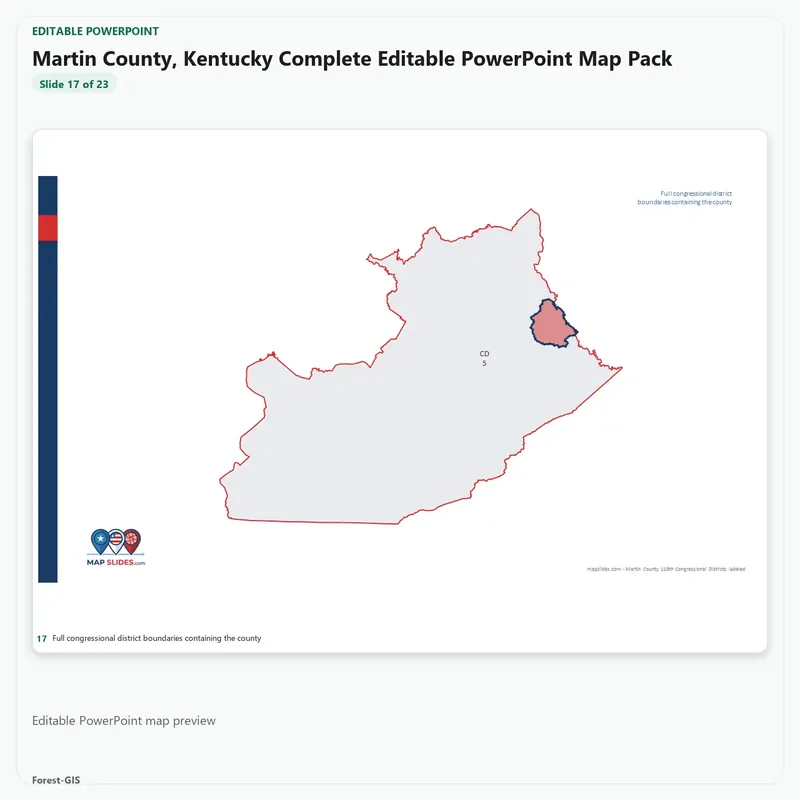 Martin County, Kentucky Editable Map Pack - Image 5