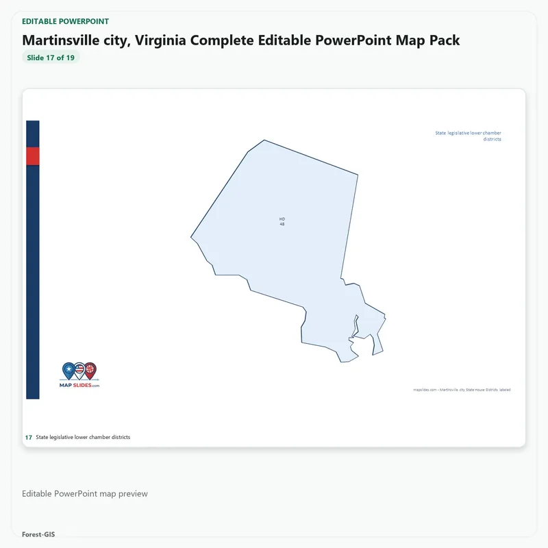 Martinsville city, Virginia Editable Map Pack - Image 5