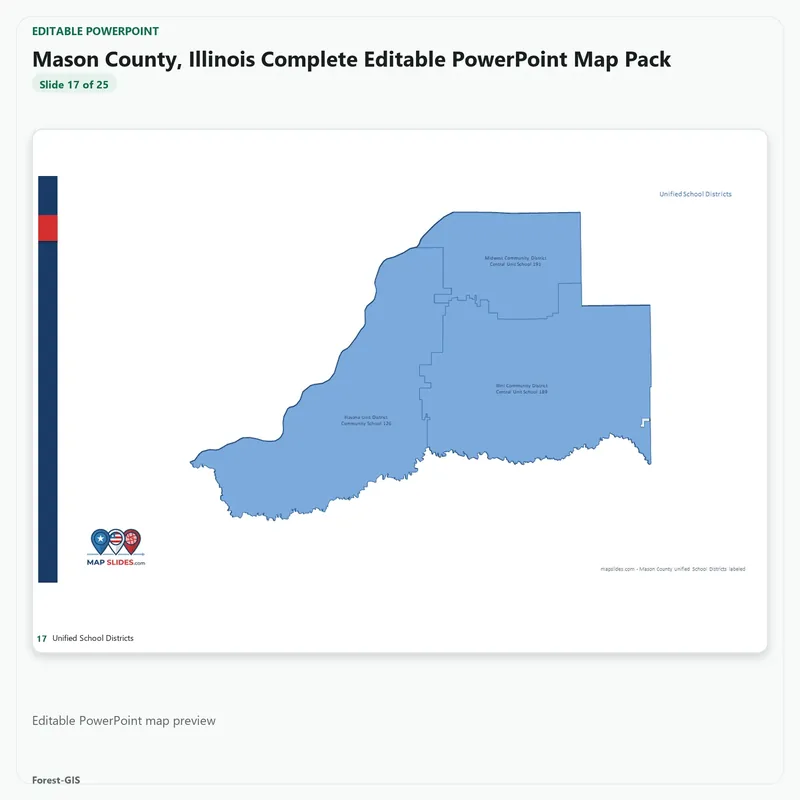 Mason County, Illinois Editable Map Pack - Image 5