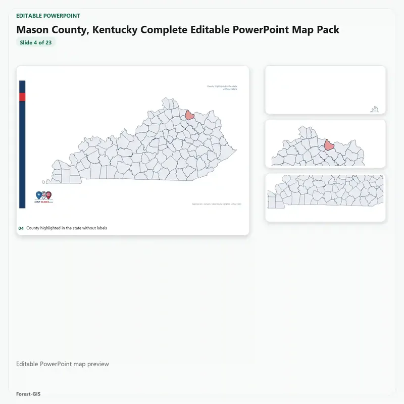 Mason County, Kentucky Editable Map Pack - Image 4