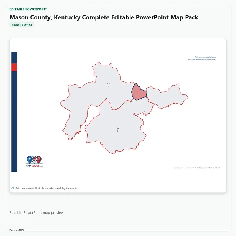 Mason County, Kentucky Editable Map Pack - Image 5