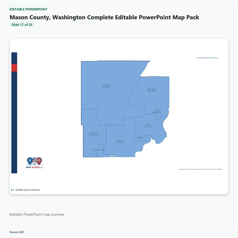 Mason County, Washington Editable Map Pack - Image 5