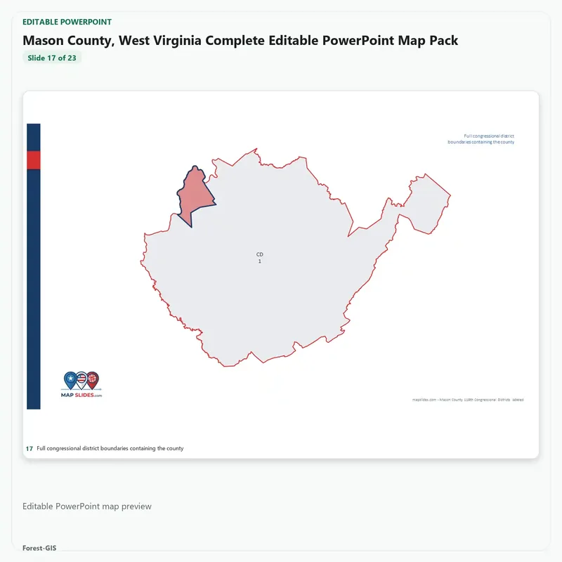 Mason County, West Virginia Editable Map Pack - Image 5