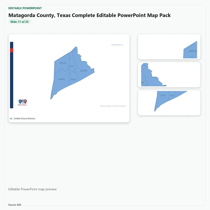 Matagorda County, Texas Editable Map Pack - Image 5