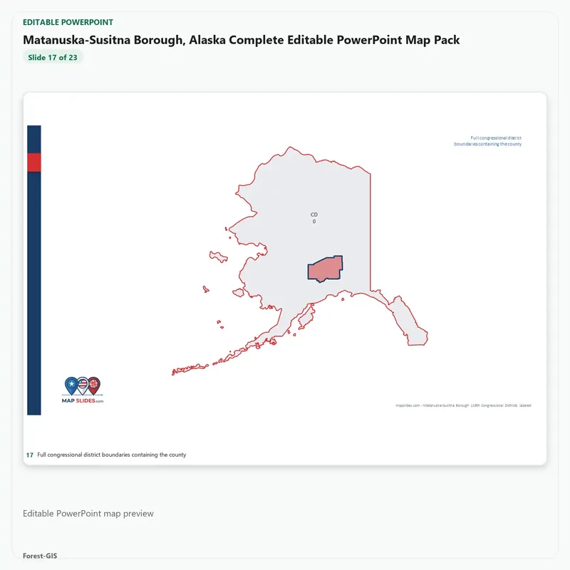 Matanuska-Susitna Borough, Alaska Editable Map Pack - Image 5
